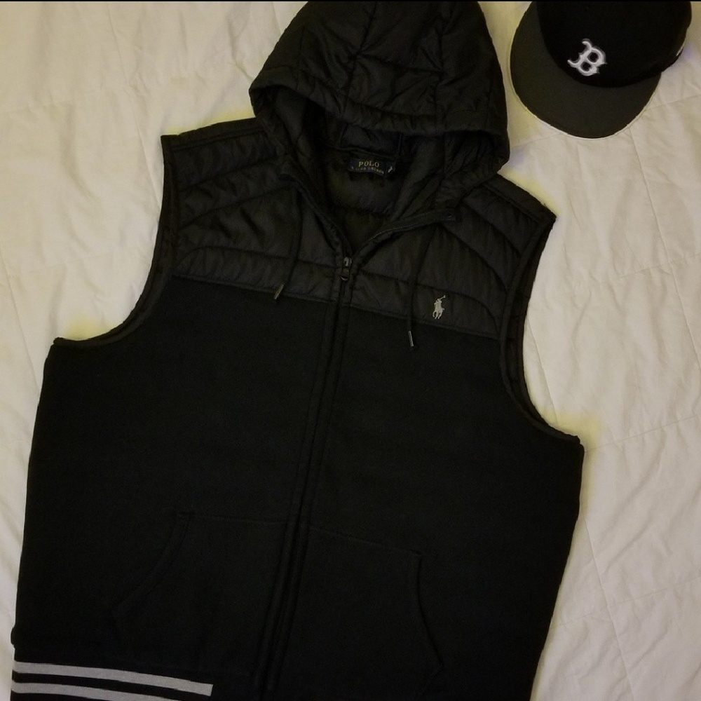 Mens RLP black QUILTED vest